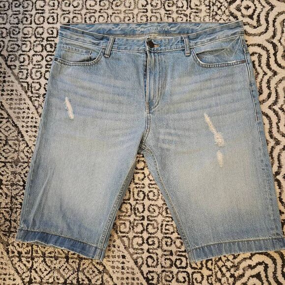 Calvin Klein Euro Slim Jean Shorts Size 34 - Picture 1 of 6
